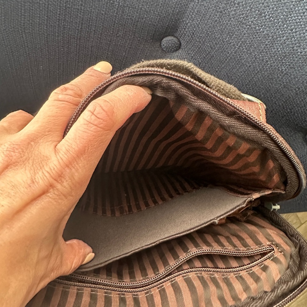 Rustic Dark Brown Purse Backpack - image 8